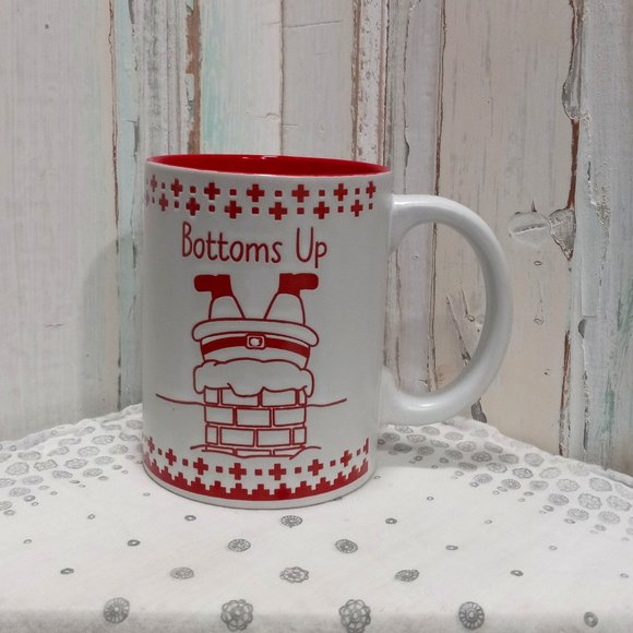 Other - "Bottoms Up" Santa Christmas Coffee/Cocoa Mug